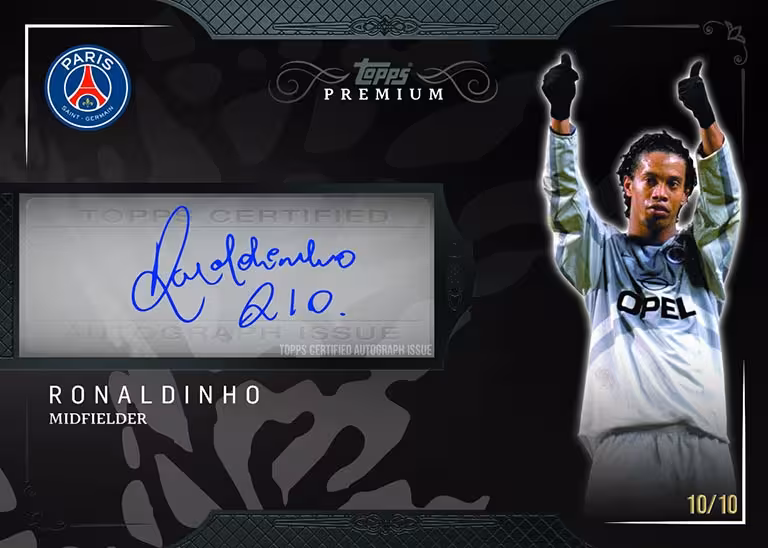 2023-24 TOPPS Premium Black & White Edition Paris Saint-Germain Soccer Cards - 2023 24 topps premium black white edition paris saint germain soccer cards premium black autograph ronaldinho