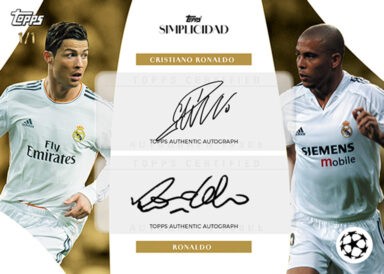 2023-24 TOPPS Simplicidad UEFA Club Competitions Soccer Cards - Dual Autograph Cristiano Ronaldo / Ronaldo