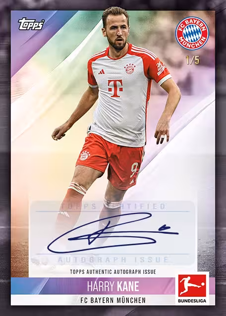 2023-24 TOPPS Stars of the Season Bundesliga Soccer Cards - 2023 24 topps stars of the season bundesliga soccer base autograph kane
