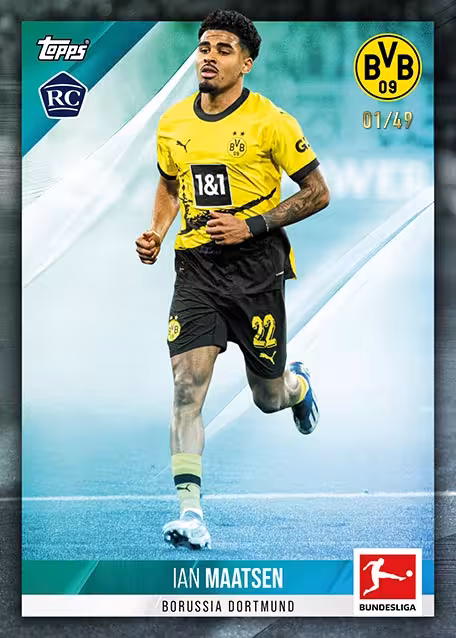 2023-24 TOPPS Stars of the Season Bundesliga Soccer Cards - 2023 24 topps stars of the season bundesliga soccer base card maatsen