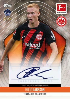 2023-24 TOPPS Stars of the Season Bundesliga Soccer Cards - Rookies Autograph Hugo Larsson