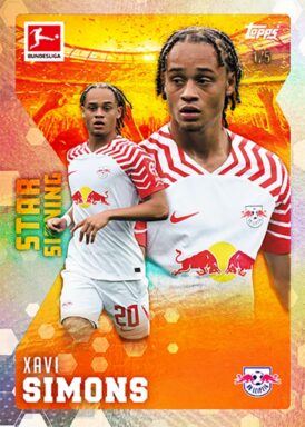 2023-24 TOPPS Summer Signings Bundesliga Soccer - Base Parallel Xavi Simons