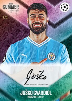2023-24 TOPPS Summer Signings UEFA Club Competitions Soccer Cards - Autograph Card Josko Gvardiol