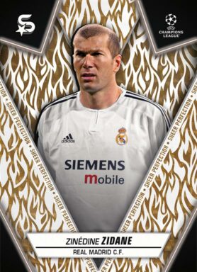 2023-24 TOPPS Superstars UEFA Club Competitions Soccer Cards - Base Card Sheer Perfection Parallel Zinedine Zidane