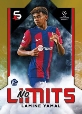 2023-24 TOPPS Superstars UEFA Club Competitions Soccer Cards - No Limits Insert Card Lamine Yamal