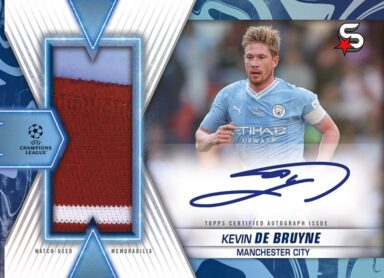 2023-24 TOPPS Superstars UEFA Club Competitions Soccer Cards - Superstars Autograph Relic Card Kevin de Bruyne