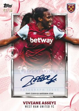 2023-24 TOPPS West Ham United Official Team Set Soccer Cards - West Ham Women Autograph Viviane Asseyi