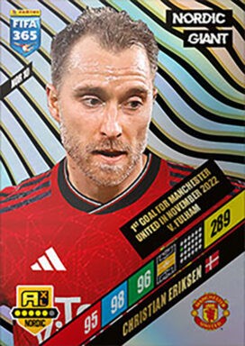 PANINI FIFA 365 Adrenalyn XL 2024 Trading Card Game - Nordic Giant Christian Eriksen