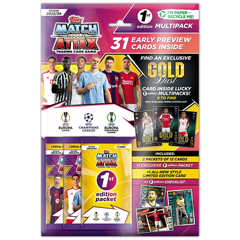 TOPPS UEFA Club Competitions Match Attax 2023/24 Trading Card Game - 1st Edition Multipack