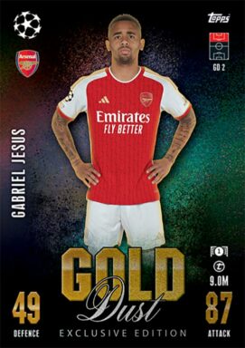 TOPPS UEFA Club Competitions Match Attax 2023/24 Trading Card Game - Gold Dust Exclusive Edition Card