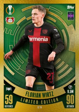TOPPS UEFA Club Competitions Match Attax 2023/24 Trading Card Game - Gold Limited Edition Card