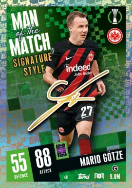 TOPPS UEFA Club Competitions Match Attax 2023/24 Trading Card Game - Man of the Match Signature Style Card