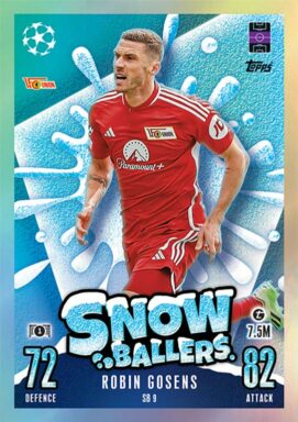 TOPPS UEFA Club Competitions Match Attax 2023/24 Trading Card Game - Snow Baller Card