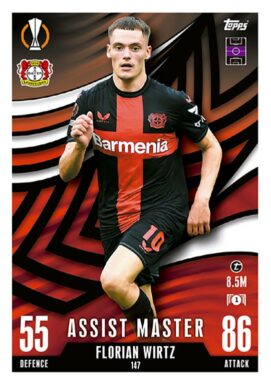 TOPPS UEFA Club Competitions Match Attax Extra 2023/24 Trading Card Game - Assist Master Florian Wirtz