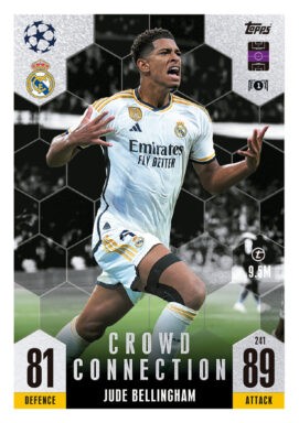 TOPPS UEFA Club Competitions Match Attax Extra 2023/24 Trading Card Game - Crowd Connectiion Jude Bellingham