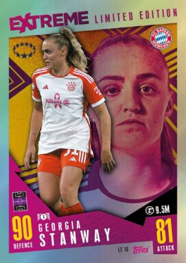 TOPPS UEFA Club Competitions Match Attax Extra 2023/24 Trading Card Game - Extreme Limited Edition Georgia Stanway