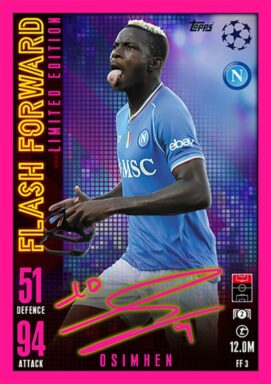 TOPPS UEFA Club Competitions Match Attax Extra 2023/24 Trading Card Game - Flash Forward Limited Edition Victor Osimhen