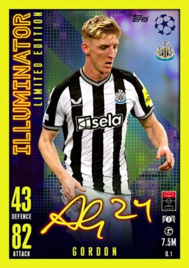 TOPPS UEFA Club Competitions Match Attax Extra 2023/24 Trading Card Game - Illuminator Limited Edition Anthony Gordon