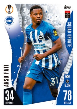 TOPPS UEFA Club Competitions Match Attax Extra 2023/24 Trading Card Game - Squad Update Ansu Fati