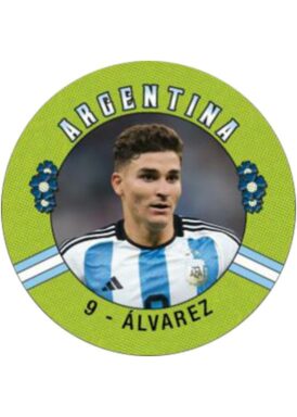 2023 TOPPS Argentina Fileteado Soccer Cards - AFA Disc Insert Julian Alvarez