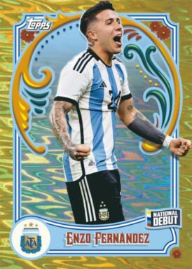 2023 TOPPS Argentina Fileteado Soccer Cards - Base Parallel Enze Fernandez
