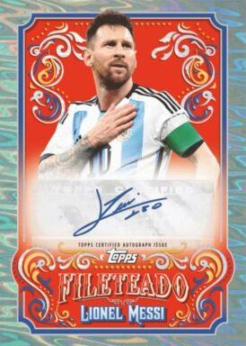 2023 TOPPS Argentina Fileteado Soccer Cards - Fileteado Autograph Lionel Messi