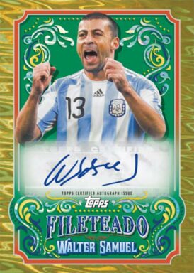 2023 TOPPS Argentina Fileteado Soccer Cards - Fileteado Autograph Walter Samuel