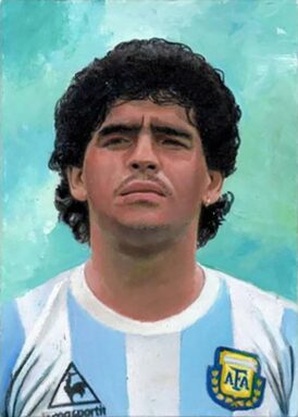 2023 TOPPS Argentina Fileteado Soccer Cards - Sketch Card Diego Armando Maradona by Kevin Graham