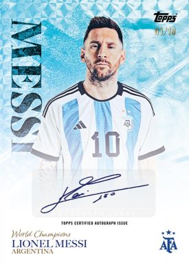2023 TOPPS Argentina World Champions Soccer Cards Set - Autograph Card Messi