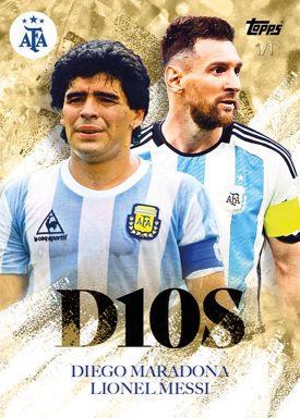 2023 TOPPS Argentina World Champions Soccer Cards Set - D10s Maradona & Messi