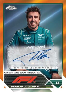 2023 TOPPS Chrome Formula 1 Racing Cards - Base Autograph Fernando Alonso