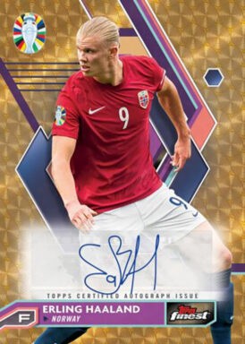 2023 TOPPS Finest Road to UEFA Euro 2024 Soccer Cards - Base Autograph Erling Haaland