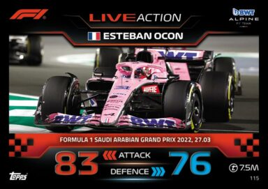 Topps F1 Turbo Attax 2023 Trading Card Game - Live Action Esteban Ocon