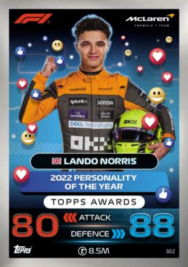 Topps F1 Turbo Attax 2023 Trading Card Game - Topps Awards Lando Norris