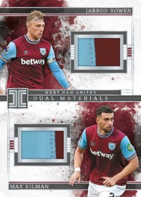 2024-25 PANINI Impeccable Premier League Soccer Cards - Impeccable Dual Material Memorabilia Card Jarrod Bowen / Max Kilman