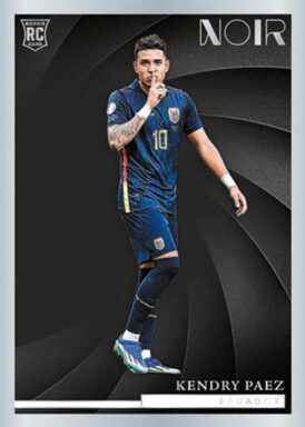 2024-25 PANINI Noir Soccer Cards - Base Card Vertical Silver Frame Parallel Kendry Paez