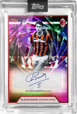 2024-25 TOPPS AC Milan 125 Anniversario Soccer Cards - Gli Esordi Autograph Alessandro Costacurta