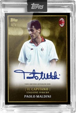 2024-25 TOPPS AC Milan 125 Anniversario Soccer Cards - Il Capitano Autograph Paolo Maldini
