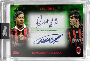 2024-25 TOPPS AC Milan 125 Anniversario Soccer Cards - Le Icone Dual Autograph Ronaldinho / Kaka
