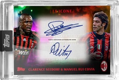 2024-25 TOPPS AC Milan 125 Anniversario Soccer Cards - Le Icone Dual Autograph Clarence Seedorf / Manuel Rui Costa