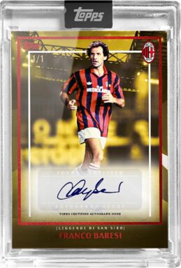 2024-25 TOPPS AC Milan 125 Anniversario Soccer Cards - Leggende di San Siro Autograph Franco Baresi