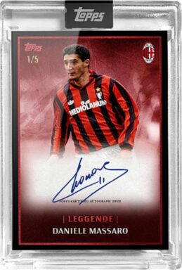 2024-25 TOPPS AC Milan 125 Anniversario Soccer Cards - Leggende On-Card Autograph Daniele Massaro