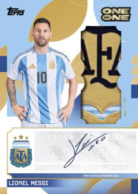 2024-25 TOPPS Argentina Official Team Set Soccer Cards - AFA Starballers Autograph Relic Lionel Messi
