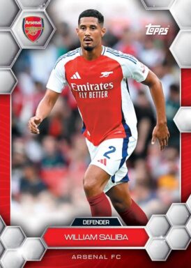 2024-25 TOPPS Arsenal FC Official Fan Set Soccer Cards - Base Card William Saliba