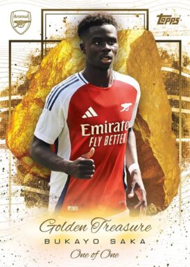 2024-25 TOPPS Arsenal FC Official Fan Set Soccer Cards - Golden Treasure Insert Bukayo Saka