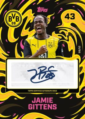 2024-25 TOPPS Borussia Dortmund Official Team Set Soccer Cards - BVB Passion Autograph Jamie Gittens