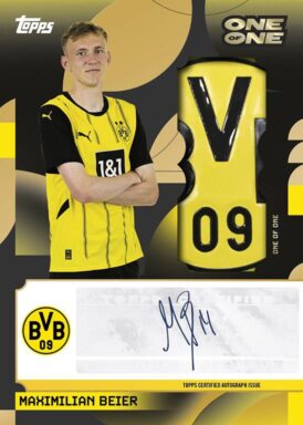 2024-25 TOPPS Borussia Dortmund Official Team Set Soccer Cards - My Club Autograph Relic Maximilian Beier