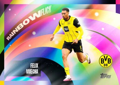 2024-25 TOPPS Borussia Dortmund Official Team Set Soccer Cards - Rainbow Flick Insert Felix Nmecha