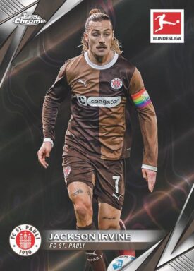 2024-25 TOPPS Chrome Bundesliga Soccer Cards - Base Parallel Jackson Irvine