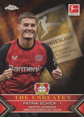 2024-25 TOPPS Chrome Bundesliga Soccer Cards - The Unbeaten Base Variation Patrik Schick